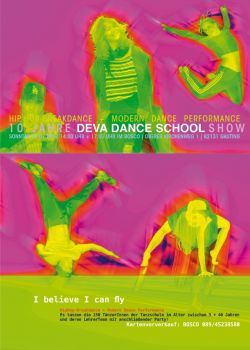 Plakat 10 Jahre Deva Dance School - I believe I can fly