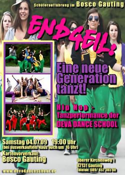 Plakat Deva Dance School 2009 - Endgeil - Eine neue Generation tanzt